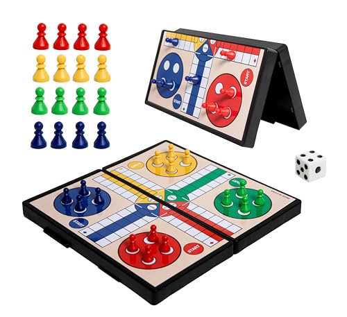 Prendedores de viagem dobráveis, placa magnética de 20 cm, fichas, de 2 a 4 jogadores, + 6 anos, conjunto de mesa para crianças e adultos (remendos magnéticos)