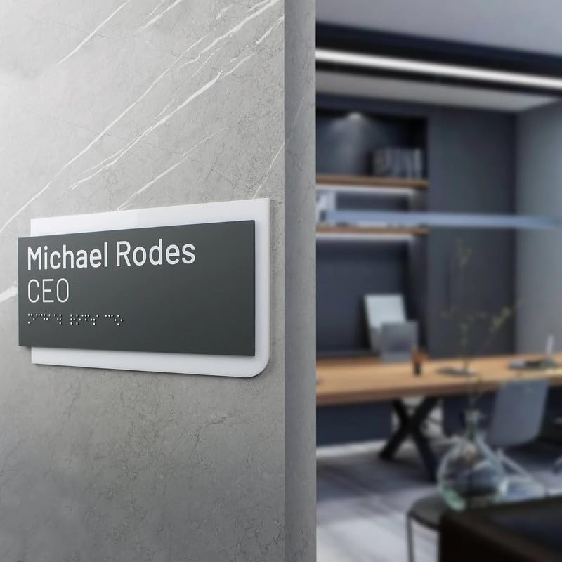 LIPAYMAN Acrylic Rectangular Name Plate 15x30 cm – Customised Name Board for Home Entrance & Office 1
