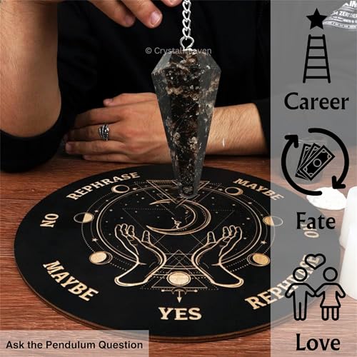 Image of Garnet Pendulum Dowsing Tool - Natural Crystal Pendulum for Spiritual Guidance - Premium Dowser Pendulum for Accurate Divination and Energy Healing - Perfect for Energy Healing and Chakra Balancing - Handcrafted with Precision and Elegance