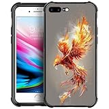 CARLOCA Compatible with iPhone 6 Plus 6s Plus Case, Phoenix Flying Feather Flame Fashion Pattern Design for Girl Shockproof Anti-Scratch Hard PC Back Case for iPhone 6 Plus 6s Plus