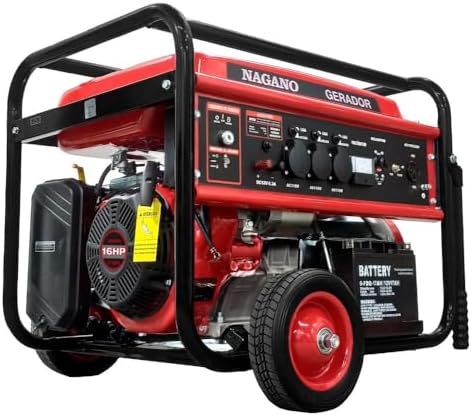 Gerador de Energia a Gasolina 9kva Monofásico 110v220v Partida El...