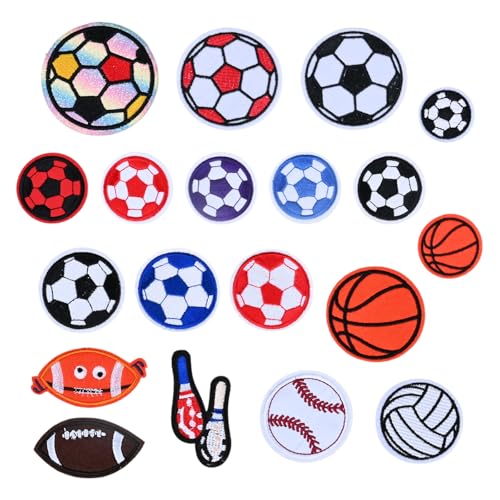 19 Piezas Parches Para Ropa DiseñO De Bola Parches Termoadhesivos Para Ropa Resistente A La AbrasióN Pegatinas Para La Ropa Para Camisetas, Gorras Y Bolsos