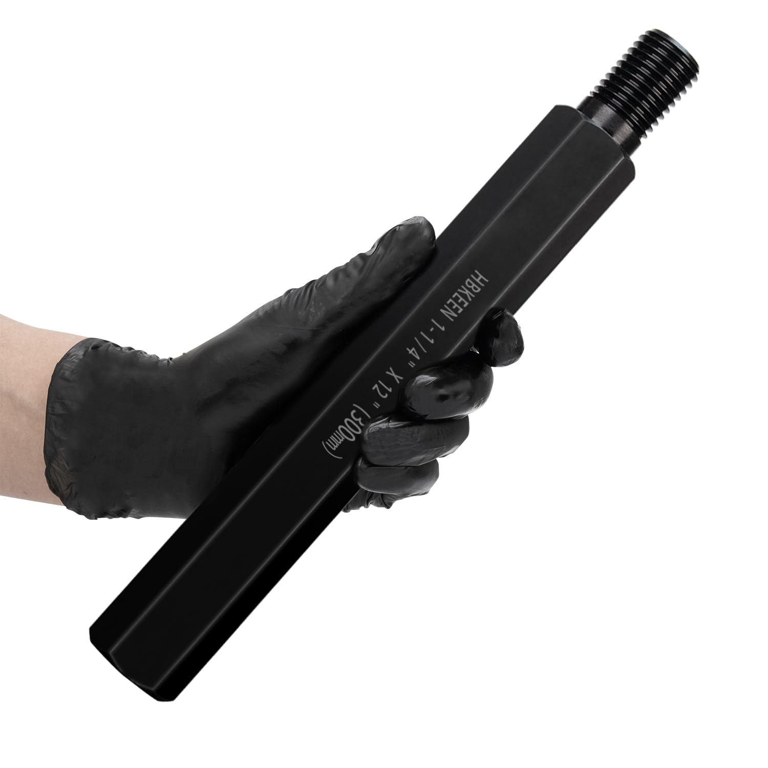 HBKEEN Core Drill Bit Extension 12 Inch, Diamond Core Bits Extension with 1-1/4”-7 Thread, Hexagonal Core Bit Extension for Use with Core Drill Bit