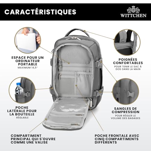 Bagage à main WITTCHEN en polyester résistant avec bretelles réglables confort