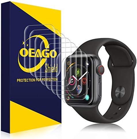 OEAGO [8-Pack] Apple Watch 40mm（Series 5/4）[Max Coverage] Screen Protector [Flexible Film] [Bubble Free] HD Clear Protector