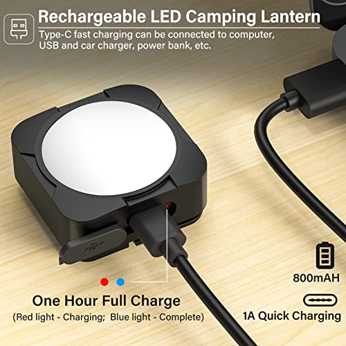Fly2Sky 2 Pcs Black Camping Light Tent Light Portable Rechargeable Led Camping Light Survival Gear Camping Accessories Camping Equipment For Hiking Backpacking Fishing Hurricane Emergency Outage #TOP4