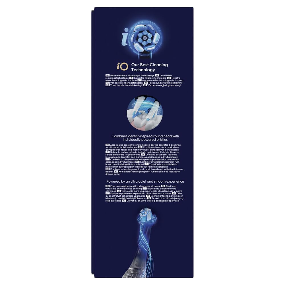 Oral-B Elektrische Zahnbürste iO 9 Duo, 3 Aufsteckbürsten, Schwarz und Rosa | 7 Putzmodi, einschließlich Aufhellung, Zahnfleischpflege, schnelles Aufladen des Akkus, Drucksensor, Schutzhülle