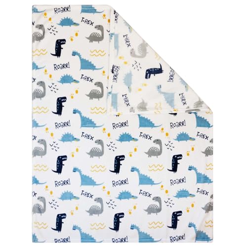 Image of Flannel Toddler Blanket, 50 inchx40 inch, Polyester Blend, Roar, Unisex, Lightweight, Machine Wash, Blanket