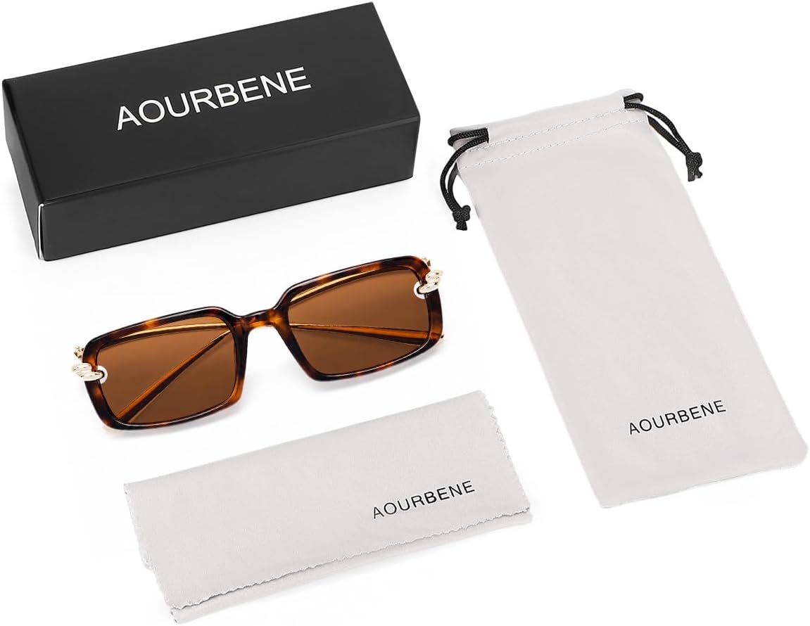 Retro Rectangle Women Sunglasses Trendy Shades JX2130 image 5