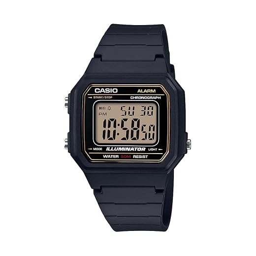 Casio W217H Series | Men’s Digital Watch | 50M WR | 1/100 Second Stopwatch | LED Backlight | Countdown Timer | 100 SEC Chronograph | Daily Alarm | Hourly Time Signal | 7 Year Battery