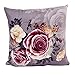 Produktbild WHSHINE Mode Dekorative Kissenbezug Druck Blumen Sofa Taille Wurf Kissenüberzug Sofakissen Abdeckungs Bett Kissenhülle Soft Kissen 45cm*45cm(Grau,45cm*45cm)