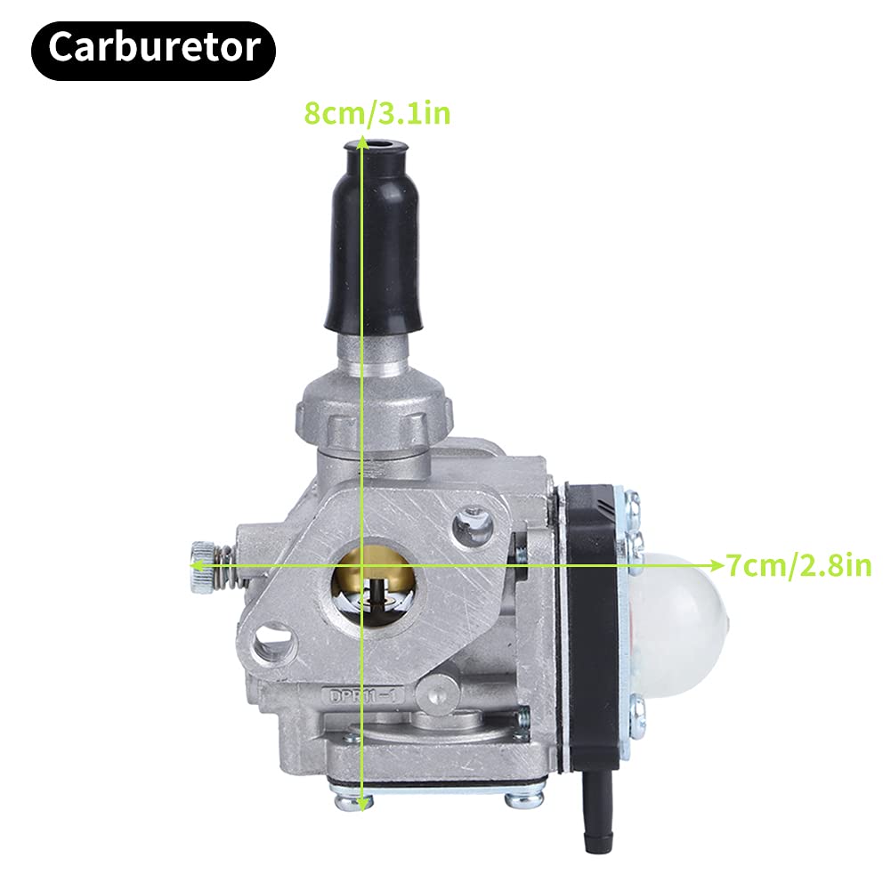 Carburatore Kit, Ricambio per motori tosaerba TH43 TH48, Materiali metallici resistenti usura corrosione, Migliora prestazioni durata apparecchiatura giardino esterno