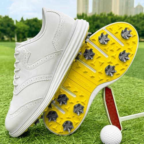 Image of Men Golf Shoes Professional 9 Spikes Comfortable Outdoor Golf Training Sport Sneakers for Men