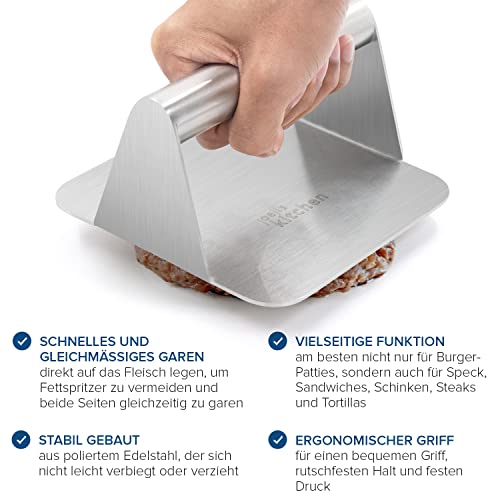 Burgerpresse aus Edelstahl von Joeji’s Kitchen – Hamburger Patty Presse