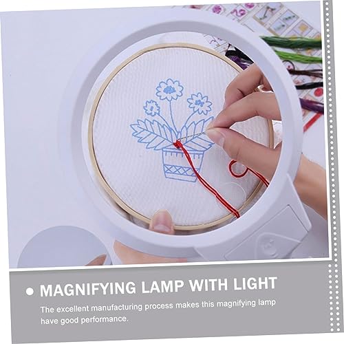 Loupe de table pour artisanat couture lecture avec éclairage LED double