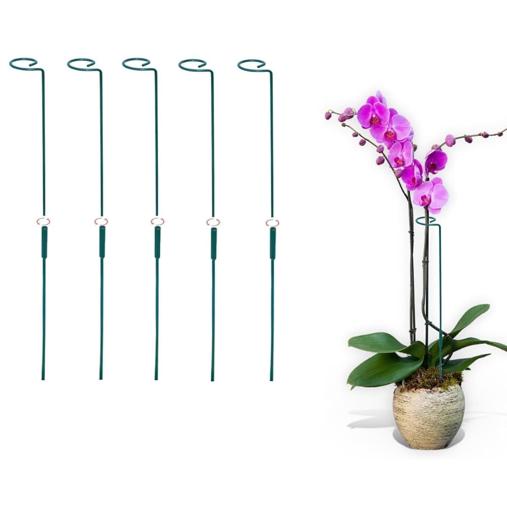 Adjustable Plant Stalk Support with Extender for Indoor & Outdoor Plants, Metal Garden Support Stick for Climbing Plants, Flower Stem Holder Stake Set (1)-image-19