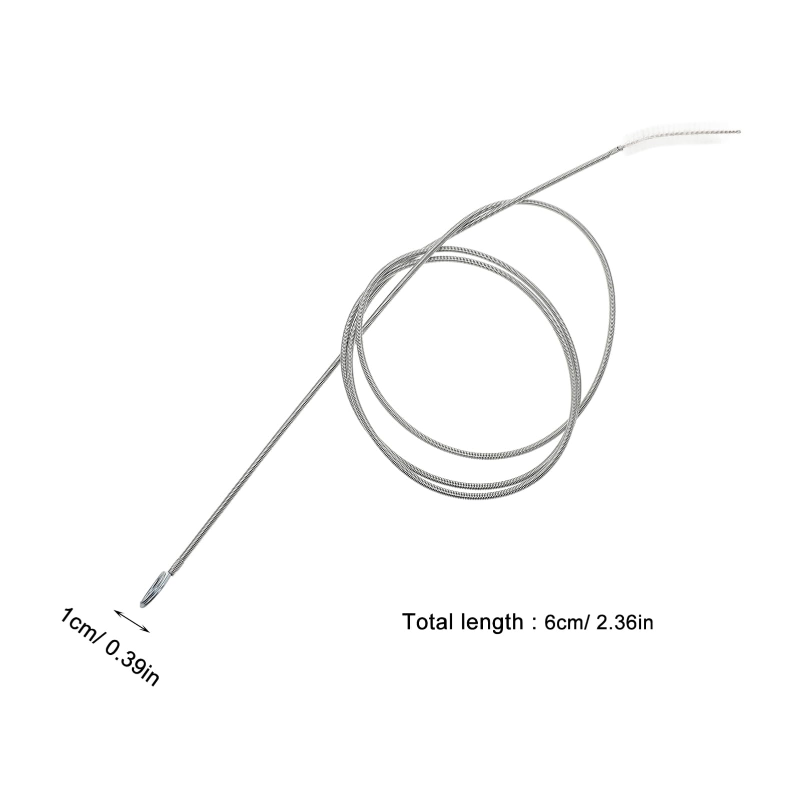 FUNOMOCYA Drain Brush Cleaning Kit Drain Pipe Brush Grubber Fish Tank Aquarium Car Sunroof Drain Cleaning Brush Flexible Sink Drainage Dredging Cleaning Brush Wire Brush Silver Nylon