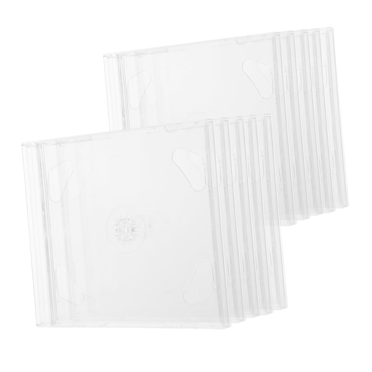 Raccoglitore CD in Polistirene, Custodia Trasparente per 10 Pezzi, Protegge Dai Graffi, Facile da Aprire e Chiudere, per Casa e Viaggio