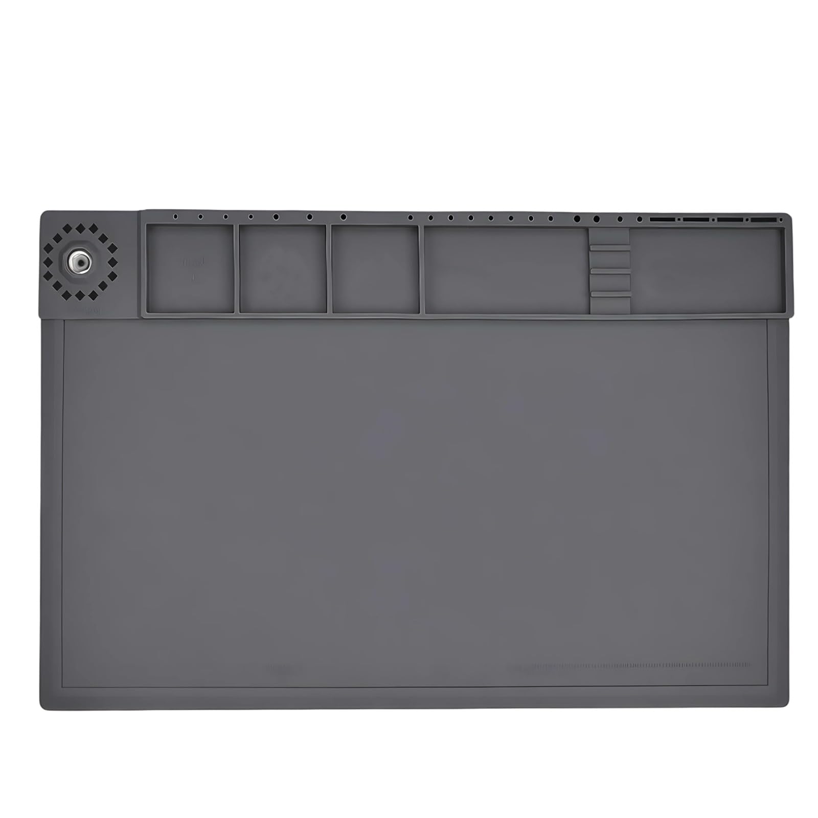 Silikonmatte, antistatisch, 46 x 31 cm, hitzebeständige ESD sichere Elektronikarbeitsmatte mit starker Haftkraft und Ablagezonen, für Computer, Handy und Laptop Reparatur