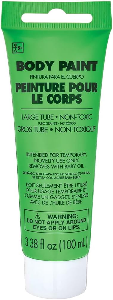 Green Body Paint for Halloween – 3.4 oz. (1 Pc.) – Vibrant & Easy-to-Apply Costume Makeup, Perfect for Props and Parties Green Body Paint for Halloween – 3.4 oz. (1 Pc.) – Vibrant & Easy-to-Apply Costume Makeup, Perfect for Props and Parties
