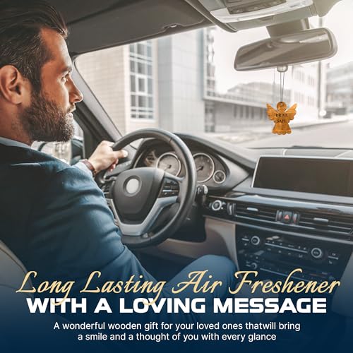 Image of Car Fragrance for 365 Days FreshWood Drive Safe Ornament ❘ Rear View Air freshener ❘ Mirror Car Hanging Ornament ❘ Gift Idea for Him ❘ Gift Idea for Her ❘ Hand Made Car Essential