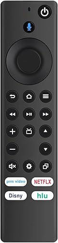 Control remoto de voz reemplazado compatible con todos los televisores Insignia y Toshiba Smart TV con Prim Video Netflx Disny y botón Hlu
