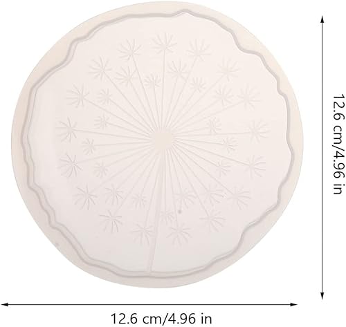 Miniatura 3 de NOLITOY Moldes para posavasos de resina de diente de león, 4 moldes redondos de silicona con moldes de soporte para resina epoxi para manualidades