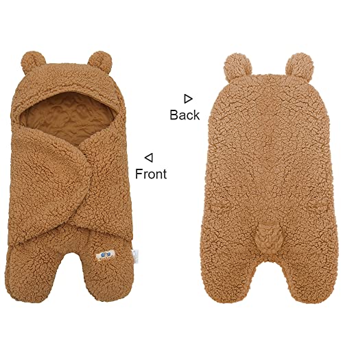 Image of BlueSnail Newborn Receiving Blanket Baby Sleeping Wrap Swaddle(0-3M, 8-13lbs,Brown)