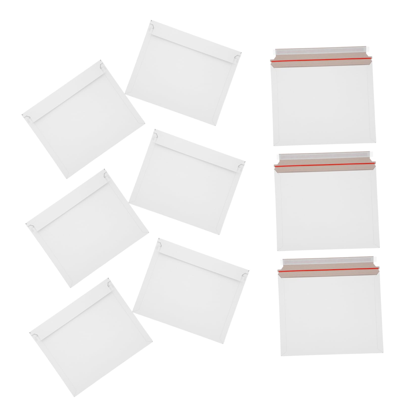 Gatuida 20pièces Enveloppes Plates Carton Blanc Lot Pour Documents Et Photos Enveloppes Expédition Rigides Et Résistantes