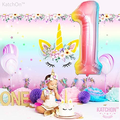 Image of KatchOn Number One Balloon for First Birthday 40 Inch