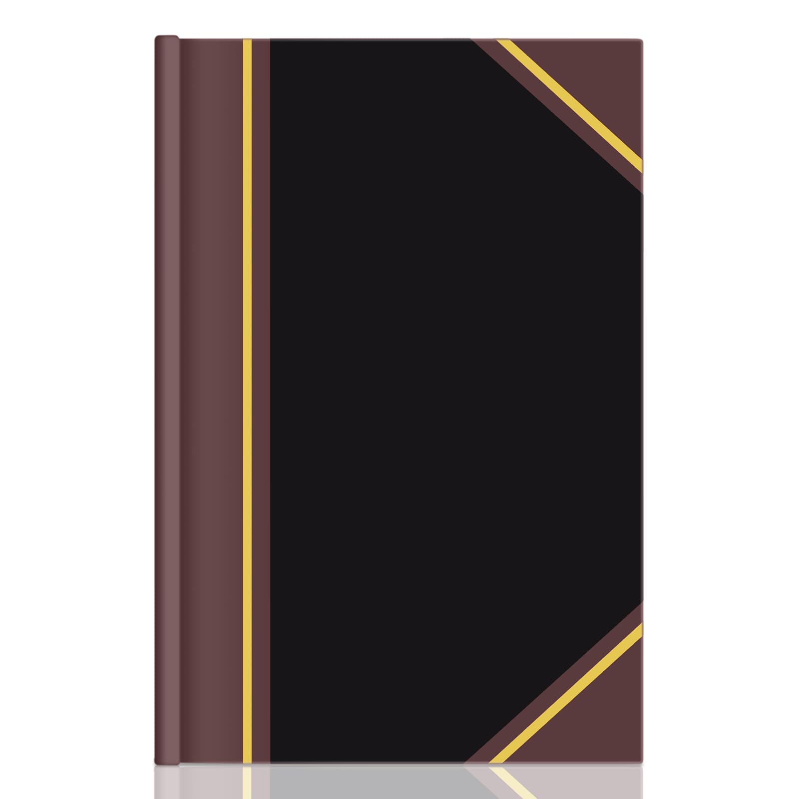 Colarr Libro de contabilidad negro de 8-5/8 x 14-1/8 pulgadas, cuaderno de contabilidad de 500 páginas, cuaderno de contabilidad para seguimiento de dinero, gastos