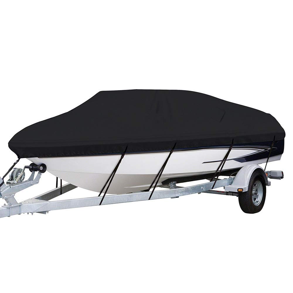 トレーラーブルボートカバー600Dマリングレードpuライニング防水17~19ft Amazon | 14-22フィートのトレーラー可能ボートカバー、高耐久の厚みの