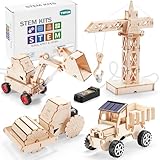 STEM Kits for Kids Ages 8-10 10-12, Wood Building Crafts Kit for Boys 8-12, Model Car Kit, 3D Wooden Puzzles Woodworking Science Projects, Construction Engineering STEM Toys for 8 10 13 12 14 Year Old