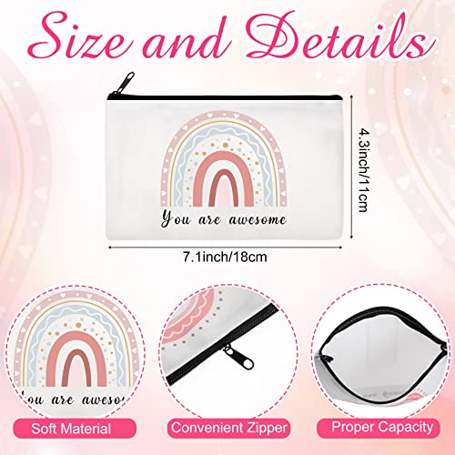 Reginary 20 Pieces Cosmetic Bag for Women, Roomy Makeup Bags with Zipper Toiletry Bag Pouch Travel Packing Accessory Organizer Gifts, 7 x 4.3 Inches(Rainbow)2