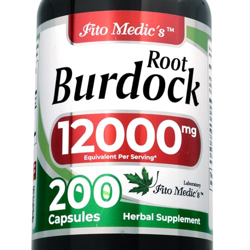 FITO MEDICS Lab | Burdock Root | Burdock Root Organic|200 Capsules |12000 mg | Burdock | Ultra high Absorption.
