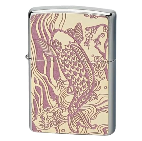 Encendedor Zippo de aceite doble cara latón dorado