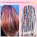 Nineibei Hair Tinsel Clip in Pack of 12 Pcs Glitter Tinsel Hair Extensions 24 Inch Clip in Hair Tinsel Sparkly Fairy Hair Accessories for Girls Women Festival Party (Colorful 12Pcs)