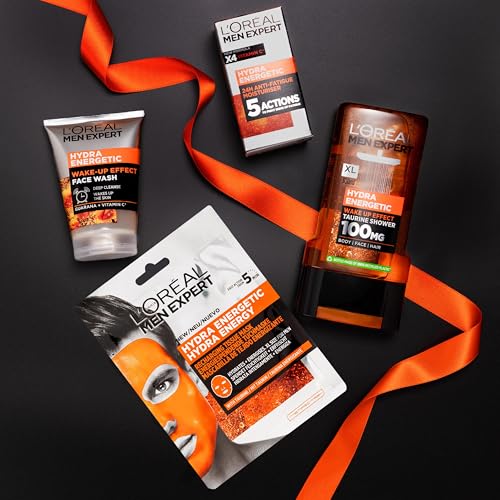 L'Oréal Men Expert Fully Charged Washbag Gift Set For Him, Energising Face & Body Skincare Routine, Gift Set for Men - Image 4
