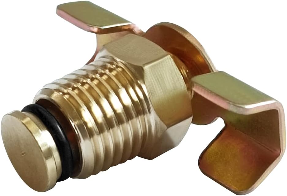 Uenede 2PCS Drain Cock 1/4"NPT Male Brass Wing Style Drain Valve, Air Compressor, Radiator, Pump, Filter, Tank Replacement Part