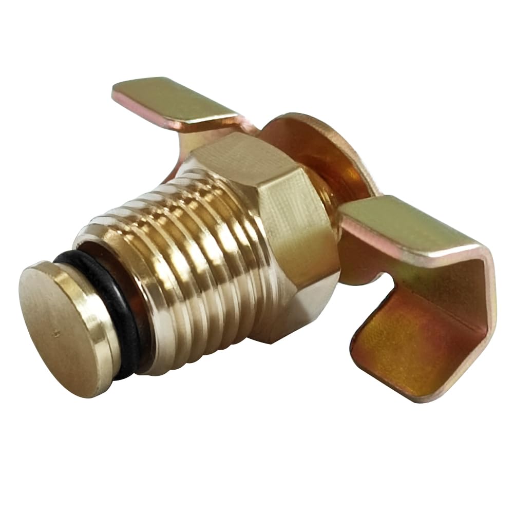 HornBlasters Brass Drain Cock Fitting - 1/4" NPT, Wingnut, For Air Tanks