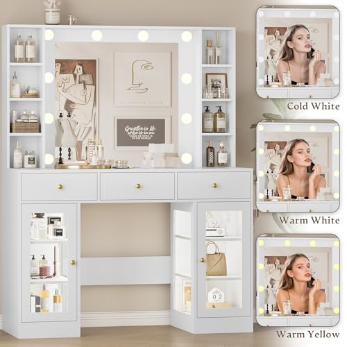 Luxury Makeup Vanity Desk with Lights