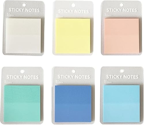 CUIKOSAER Notas adhesivas transparentes 50 hojas de bloc de notas de color translúcido impermeable de 196 x 196 pulgadas anotación autoadhesiva
