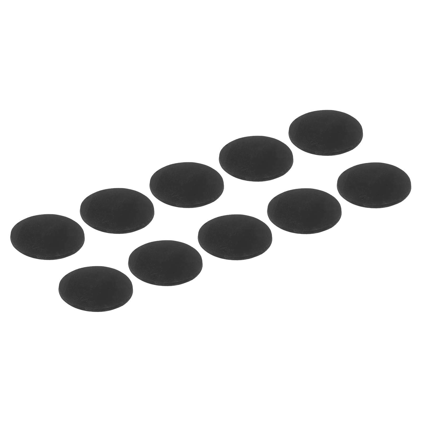 sourcing map 10 Pcs Non Slip Furniture Pads, 8/5" (40mm x 2mm) Self Adhesive Furniture Grippers Rubber Anti-Scratch Feet Round Chair Leg Pads Floor Protectors for Hardwood Floor, Black