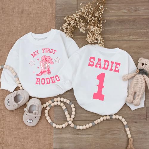 Personalized Birthday Girl Romper Donuts Graphic, 1st Birthday Girl Outfit, First Birthday Outfit Girl2