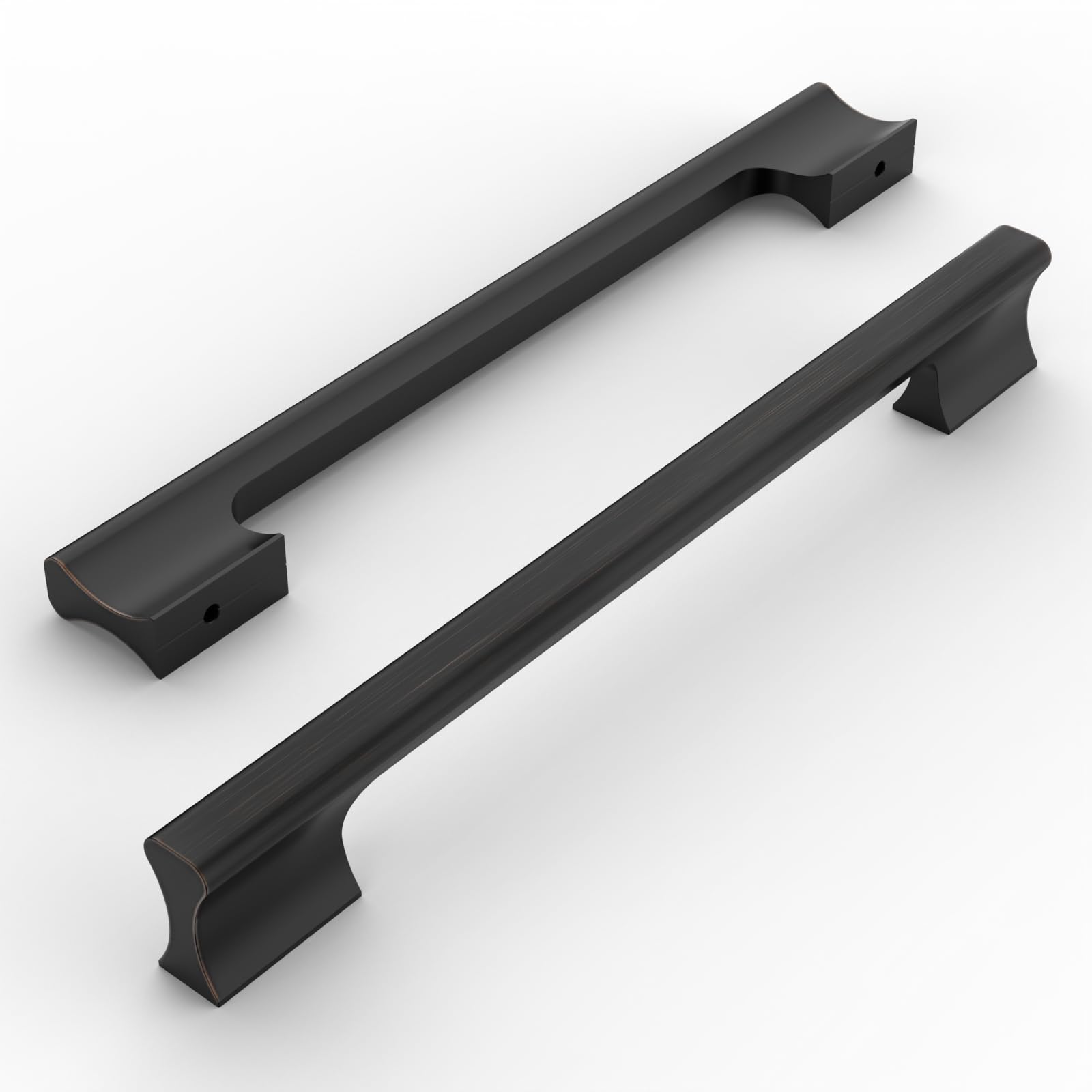 Tiradores de bronce para armarios de cocina Amerdeco con orificio central de 254 mm (paquete de 10)
