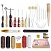 Caydo 25 Pieces Leather Craft Hand Tool Including Stitching Groover Basic Hand Stitching Sewing Tool Set Saddle Groover Leather Craft DIY Tool