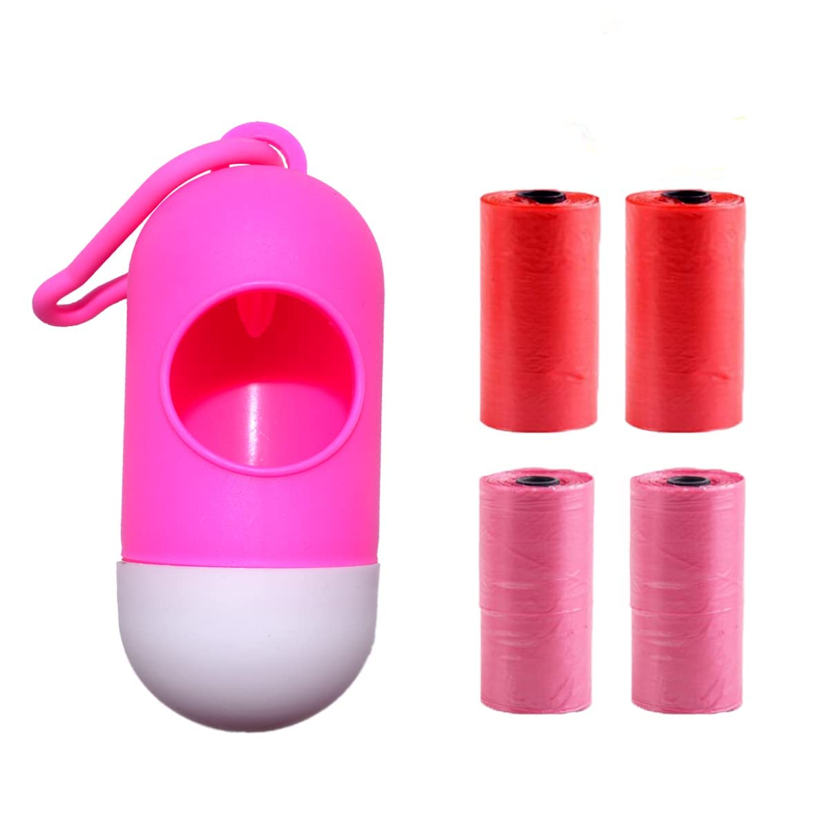 Kunya® Tie & Toss Diaper Disposal Bag Dispenser with 4 Oxy-Degradable Garbage Bag Rolls (Random Color)