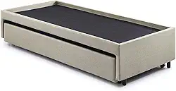 Bicama Box para Dois Colchões Solteiro Linho Bege