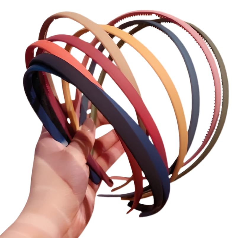 Pack of 12 Thin Hair Band for Women | Adjustable Non-Slip Flexible Plastic Hairband for Long Hairs | Stylish Headband for Girls (Multicolour)-image-37