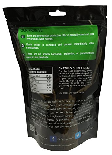 Deluxe Naturals Elk Antler Dog Chews | Long-Lasting A-Grade Premium Elk Antler Chews For Dogs From Naturally Shed Elk Antlers Collected In The Usa, Whole, Large (Pack Of 2) #TOP4